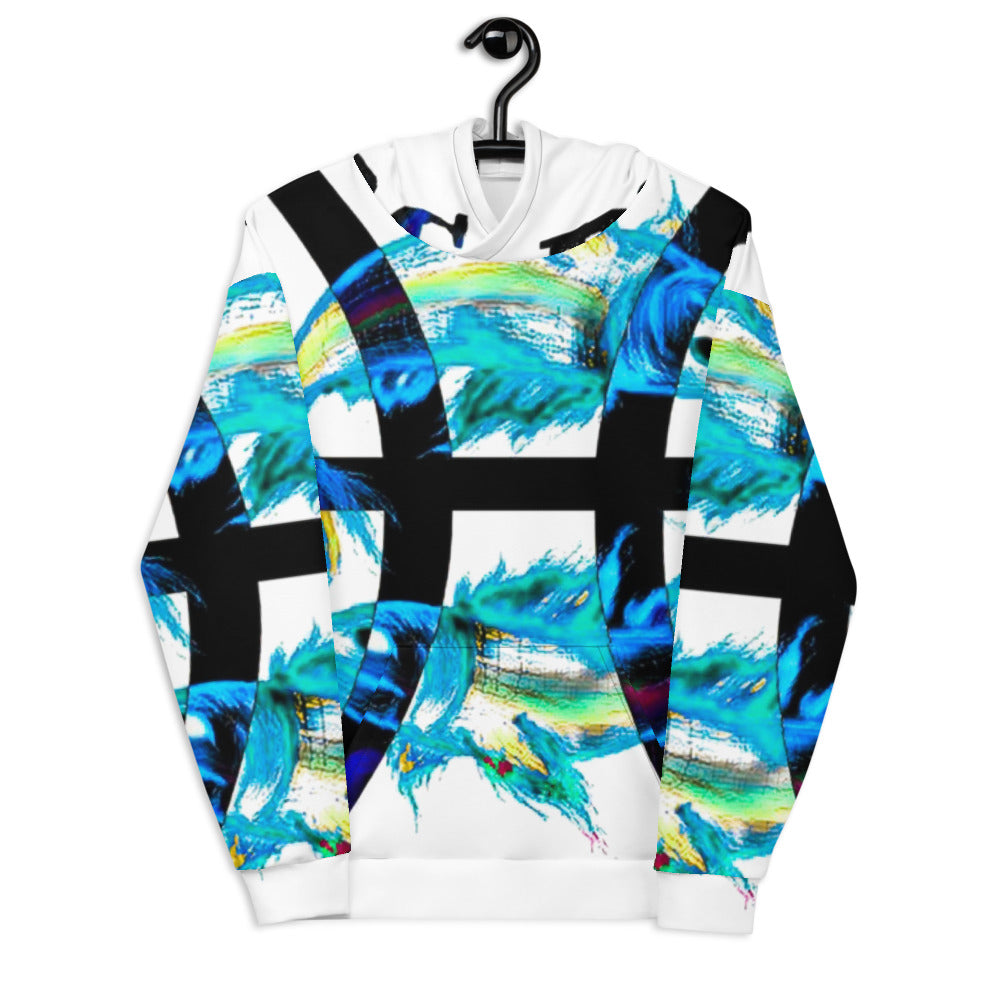 Pisces All Over Blue Hoodie