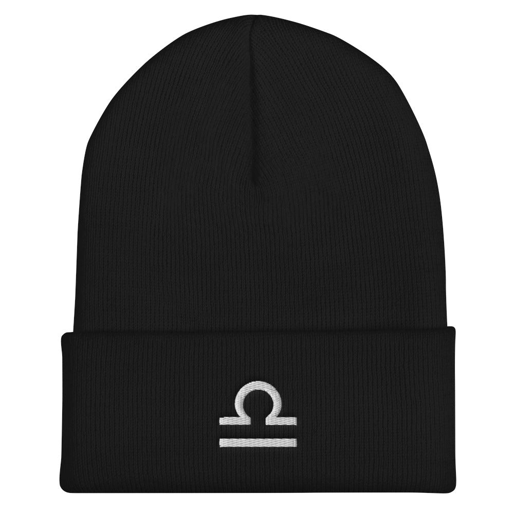 A Strong Air of Libra Beanie Hat Embroidered Libra Beanie, Zodiac Astrology Gift, Winter Hat  main image 4