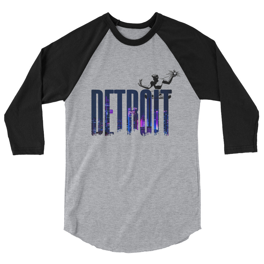 Spirit of Detroit 3/4 sleeve raglan shirt